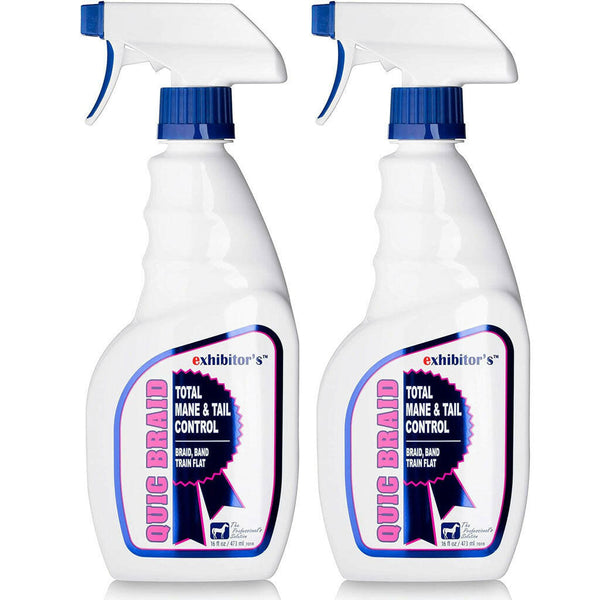 Exhibitor's Quic Braid  Mane & Tail Control Spray for Horses 32oz