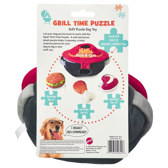 Spot Grill Time Puzzle Plush Dog Toy