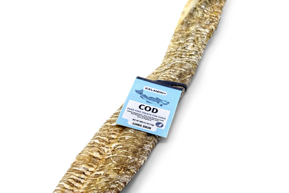 Icelandic+ Cod Long Skins Chew Sticks Dog Treats, 20-count