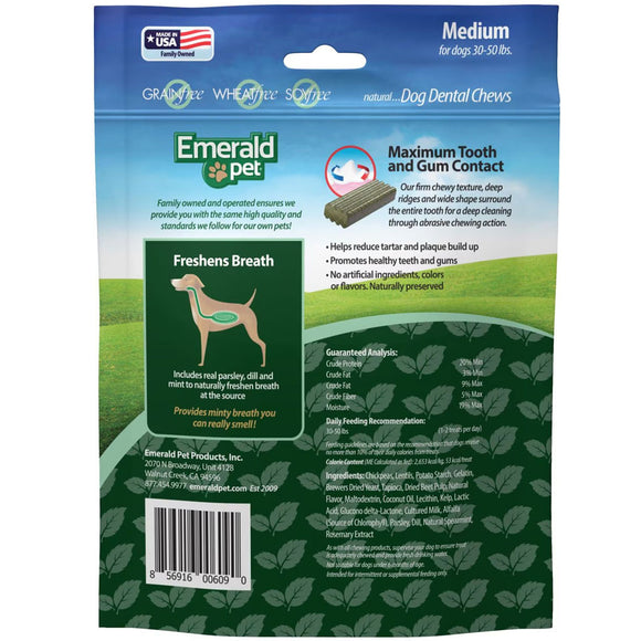 Emerald Pet Fresh Smileezz Grain-Free Medium Dental Dog Treats