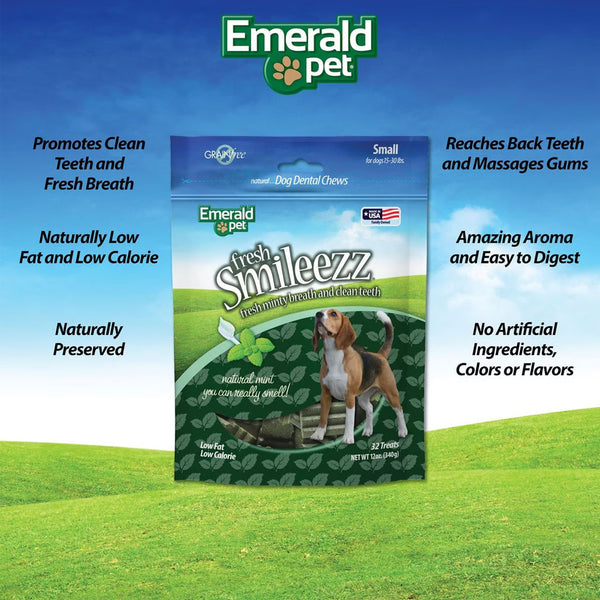 Emerald Pet Fresh Smileezz Grain-Free Small Dental Dog Treats