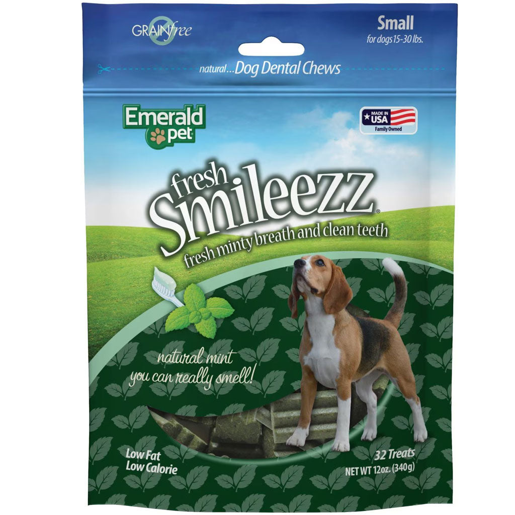 Emerald Pet Fresh Smileezz Grain-Free Small Dental Dog Treats - 0