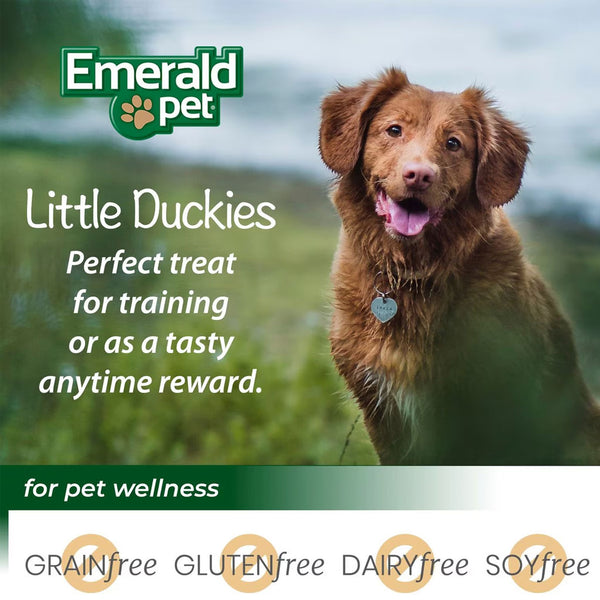 Emerald Pet Little Duckies Grain-Free with Duck & Blueberry Dog Treats