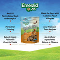 Emerald Pet Little Duckies Grain-Free with Duck & Pumpkin Dog Treats