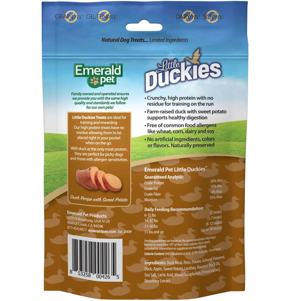 Emerald Pet Little Duckies Grain-Free with Duck & Sweet Potato Dog Treats