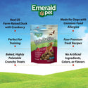 Emerald Pet Little Duckies Grain-Free with Duck & Cranberry Dog Treats