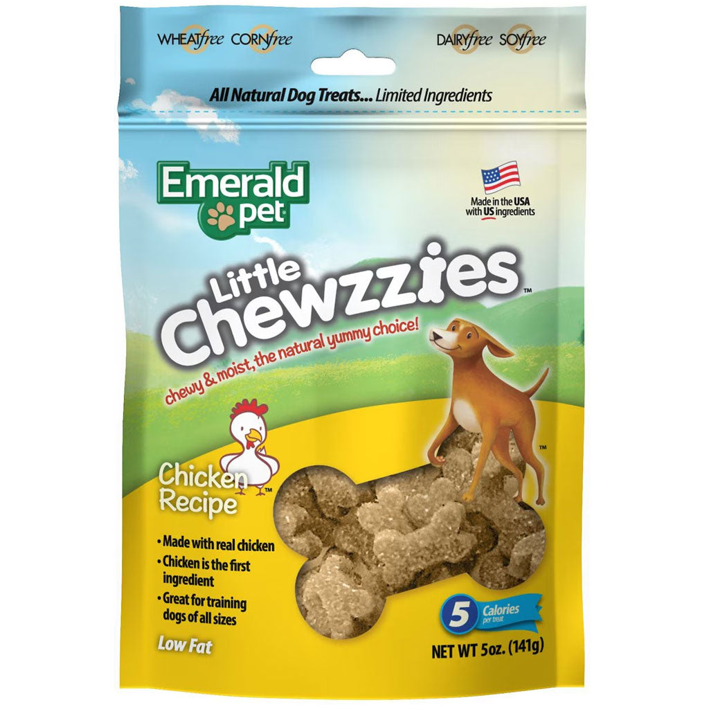 Emerald Pet Little Chewzzies Chicken Recipe Dog Treats, 5-oz