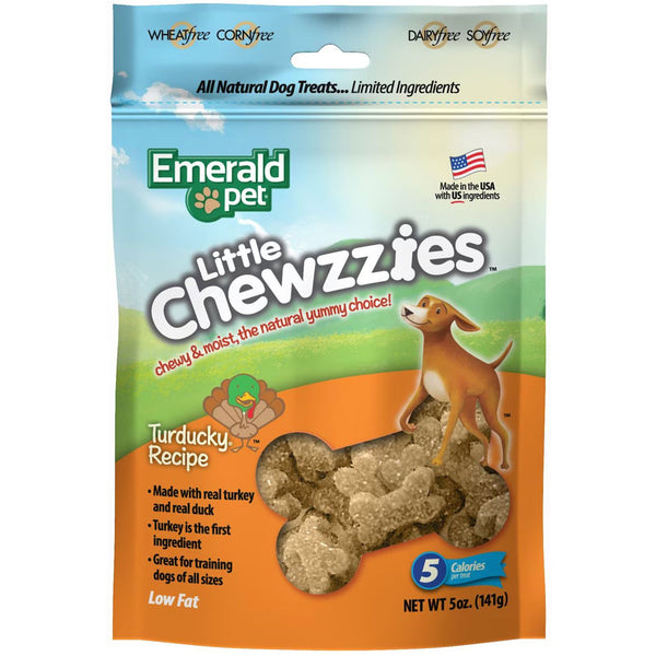 Emerald Pet Little Chewzzies Turducky Recipe Dog Treats, 5-oz