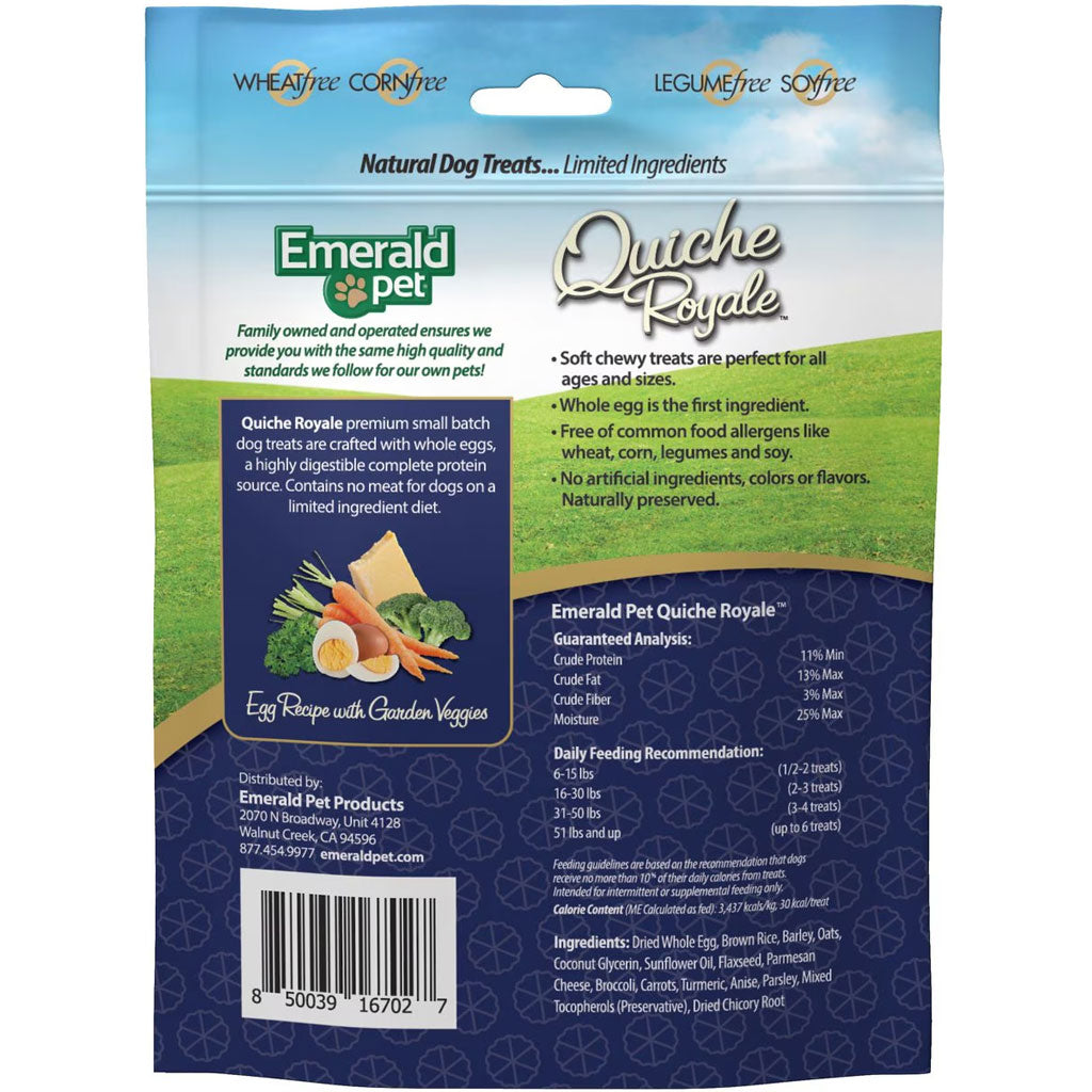 Emerald Pet Quiche Royale Egg Recipe with Garden Veggies Chewy Dog Treats