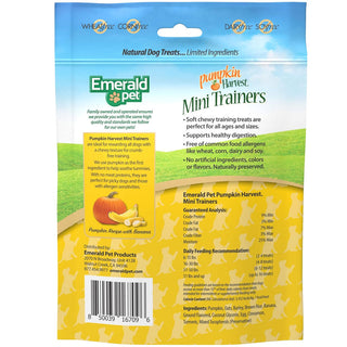 Emerald Pet Pumpkin Harvest Mini Trainers Pumpkin Recipe with Banana Dog Treats