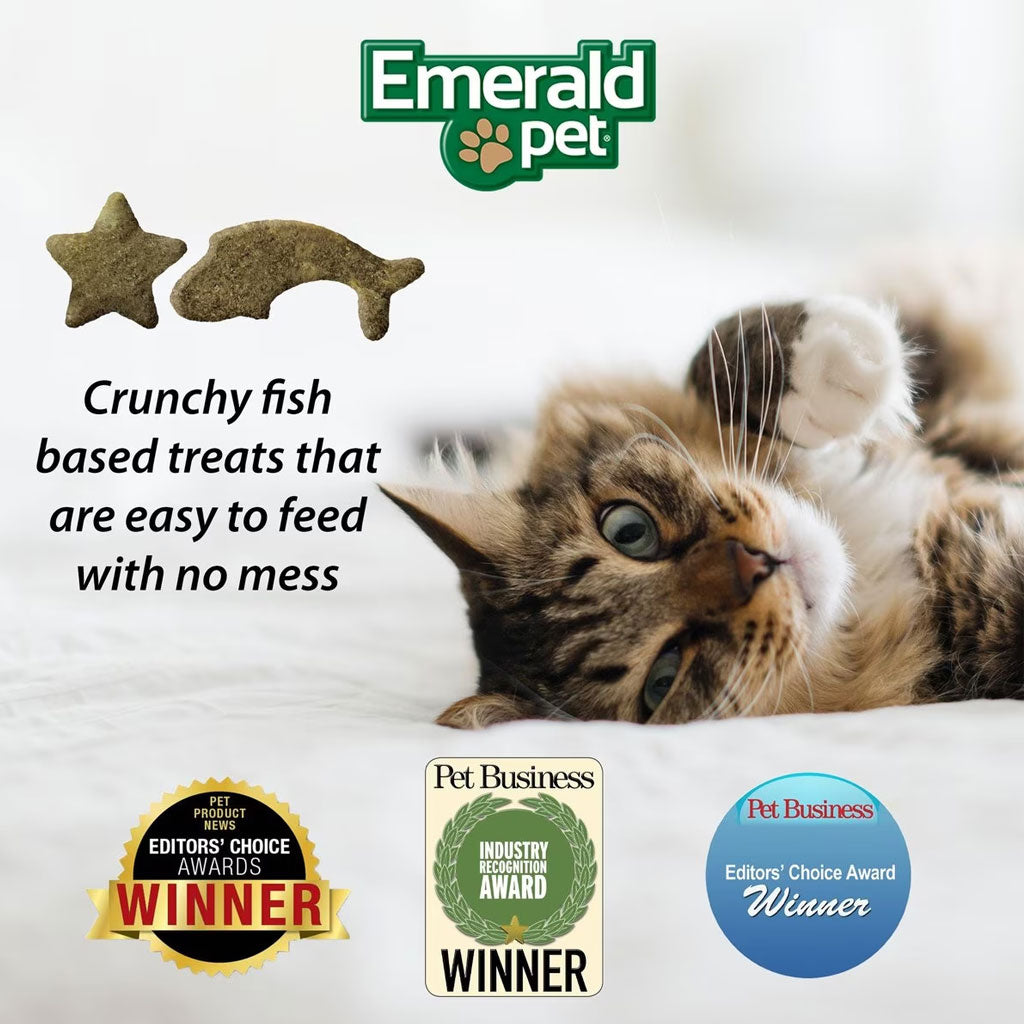 Emerald Pet Wholly Fish! Tuna Recipe Grain-Free Crunchy Cat Treats