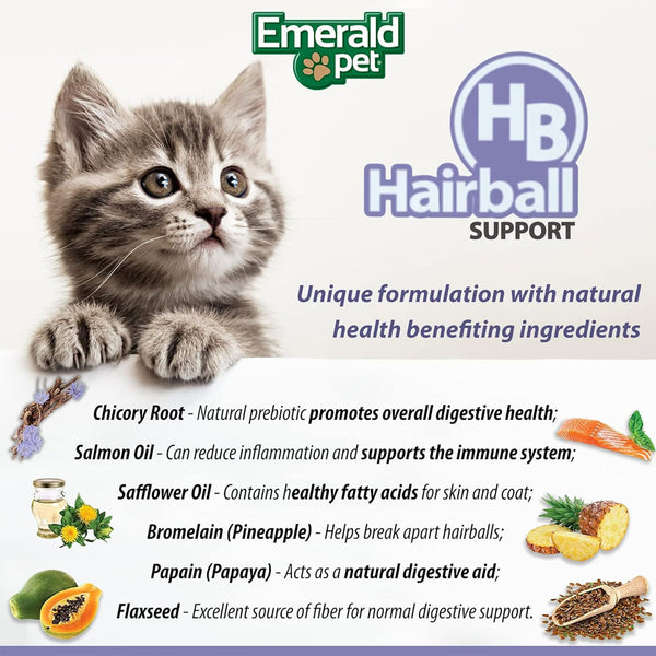 Emerald Pet Hairball Support Grain-Free Cat Soft Chews