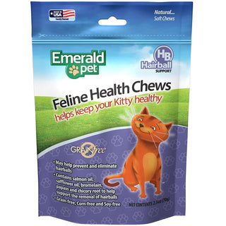 Emerald Pet Hairball Support Grain-Free Cat Soft Chews, 2.5-oz