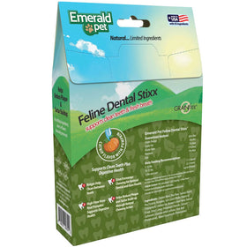 Emerald Pet Feline Dental Stixx with Catnip & Pumpkin Dental Cat Treats