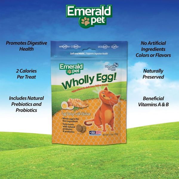 Emerald Pet Wholly Egg Recipe with Chicken Cat Treats