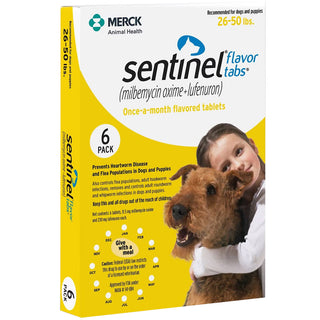 Sentinel Flavor Tabs for Dogs 26-50 lbs 6 tablets
