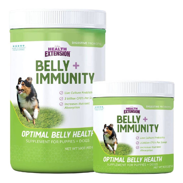 Health Extension Belly + Immunity Digestive Probiotic for Puppies & Dogs (8 oz)