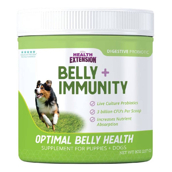Health Extension Belly + Immunity Digestive Probiotic for Puppies & Dogs (8 oz)