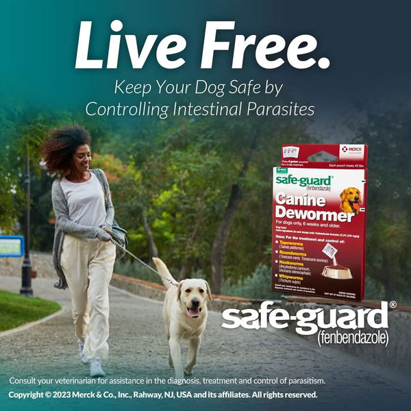 Merck Safe-Guard Canine Dewormer for Dogs 6 weeks and older, 4 gram