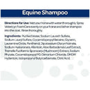 directions and ingredients on vetericyn foamcare medicated shampoo for horses