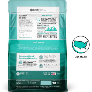 Bixbi Rawbble Limited Ingredient Grain-Free Duck Recipe Raw Coated Dry Dog Food (4 lb)