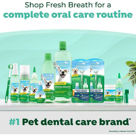 TropiClean Fresh Breath Triple Flex Toothbrush for Small & Medium Dogs