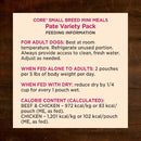 Wellness CORE Grain-Free Small Breed Mini Meals Pate Wet Dog Food Variety Pack (3 oz x 12 pouches)