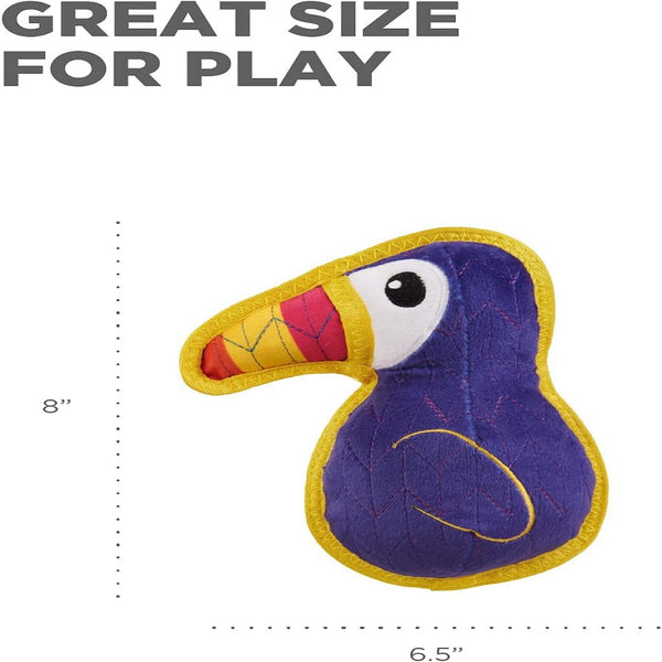 Outward Hound Xtreme Seamz Toucan Squeaky Durable Toy For Dog
