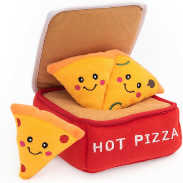 Zippy Paws Burrow Pizza Box Interactive Toy For Dog (Medium)