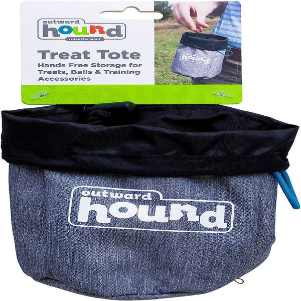Outward Hound Tote Treat Training Pouch For Dog, Grey