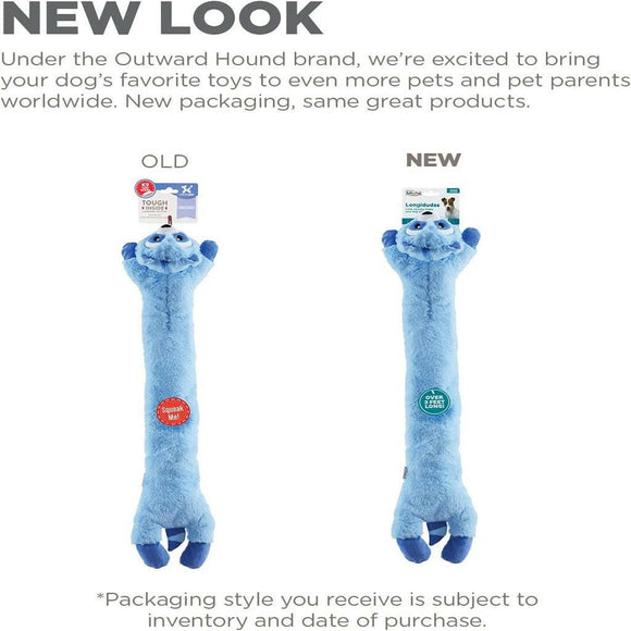 Outward Hound Longidudes Raccoon Plush & Squeaky Tug Toy For Dog