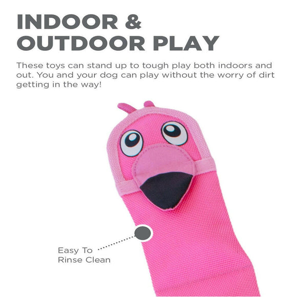Outward Hound Fire Biterz Flamingo Plush Interactive Dog Toy (Large)