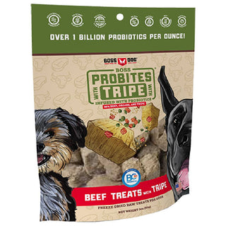 Boss Dog Probites Freeze Dried Raw Beef & Tripe Treats with Probiotics for Dogs (3 oz)
