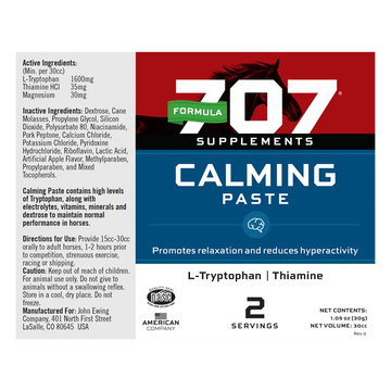 Formula 707 Calming Paste For Horses (30 cc) - 0