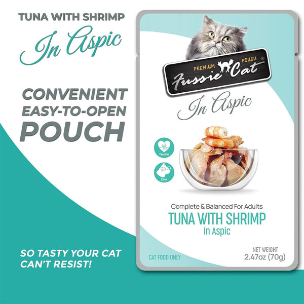 Fussie Cat Premium Tuna with Shrimp in Aspic Wet Cat Food