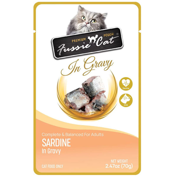 Fussie Cat Premium Sardine in Gravy Wet Cat Food, 2.47-oz