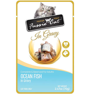 Fussie Cat Premium Ocean Fish in Gravy Wet Cat Food, 2.47-oz