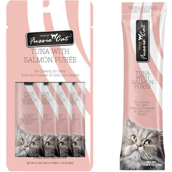 Fussie Cat Tuna with Salmon Puree Lickable Cat Treats