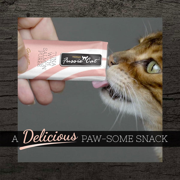 Fussie Cat Tuna with Salmon Puree Lickable Cat Treats