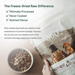 360 Pet Nutrition Multi-Meat Freeze-Dried Raw Complete Meal for Adult Dogs