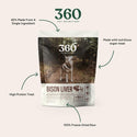 360 Pet Nutrition Bison Liver Freeze-Dried Raw Dog Treats