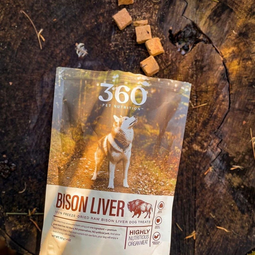 360 Pet Nutrition Bison Liver Freeze-Dried Raw Dog Treats