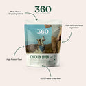 360 Pet Nutrition Chicken Liver Freeze-Dried Raw Dog Treats