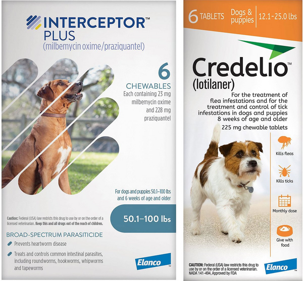 Credelio + Interceptor Plus 6-Month Bundle