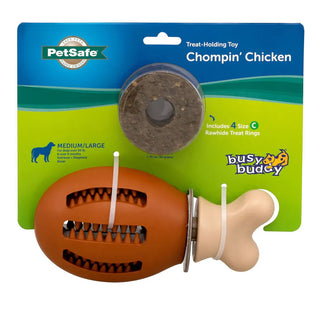 Petsafe Busy Buddy Chompin' Chicken Treat Dispenser Dog Toy medium/large