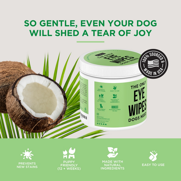 Natural Rapport The Only Eye Wipes Dogs Need, 100 count