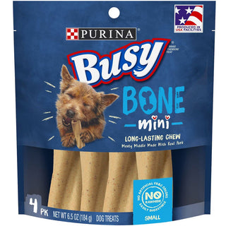 Busy Bone Mini Long Lasting Chew Dog Treats 4count