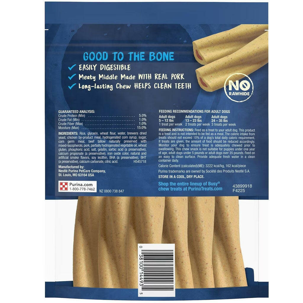 Busy Bone Mini Long Lasting Chew Dog Treats backside