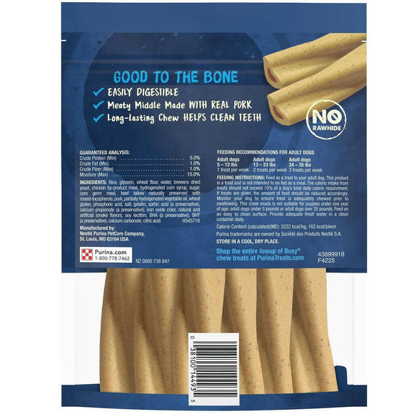 Busy Bone Mini Long Lasting Chew Dog Treats backside
