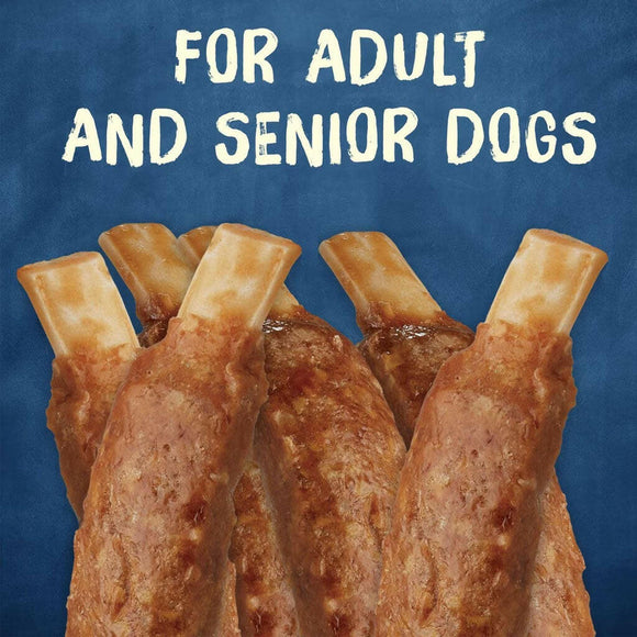 Busy Rib Hide Long-Lasting Beef Hide Chew Small/Medium Dog Treat for senior and adult